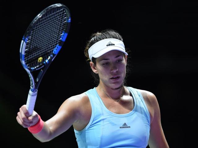 Garbine Muguruza of Spain in action against Svetlana Kuznetsova of Russia. (REUTERS) Garbine Muguruza of Spain in action against Svetlana Kuznetsova of Russia. (REUTERS)