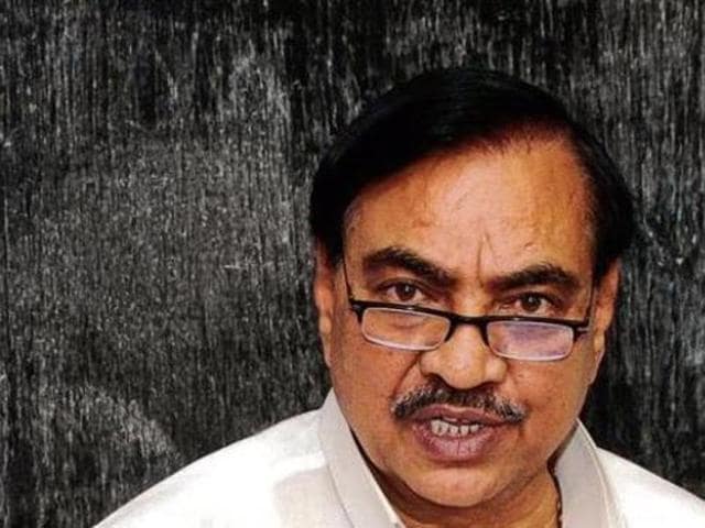 Khadse was forced to resign in June after his name cropped up in a string of controversies.(HT File Photo)