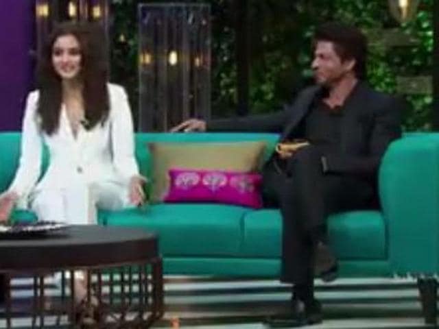 The 30-second sneak-peek also shows Karan asking Shah Rukh why he “never made it last season.”(Twitter)