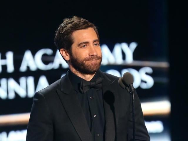 Actor Jake Gyllenhaal speaks onstage during the 2016 AMD British Academy Britannia Awards . (AFP) Actor Jake Gyllenhaal speaks onstage during the 2016 AMD British Academy Britannia Awards . (AFP)