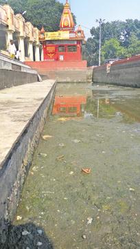 The dirty water in the Sanhit Sarovar in Kurukshetra. (HT Photo) The dirty water in the Sanhit Sarovar in Kurukshetra. (HT Photo)