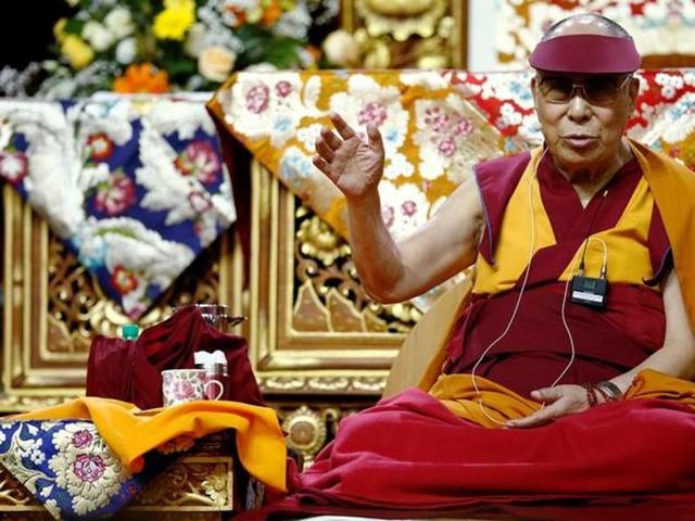 Tibet's exiled spiritual leader the Dalai Lama gestures during a teaching event in Milan. (Reuters) Tibet's exiled spiritual leader the Dalai Lama gestures during a teaching event in Milan. (Reuters)