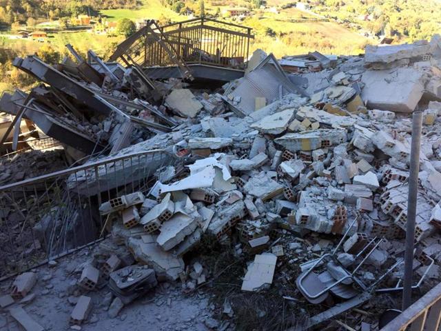 Rubble of a collapsed building in L'Aquila, central Italy, after an earthquake with a preliminary magnitude of 6.6 struck on Sunday. (AP Photo) Rubble of a collapsed building in L'Aquila, central Italy, after an earthquake with a preliminary magnitude of 6.6 struck on Sunday. (AP Photo)