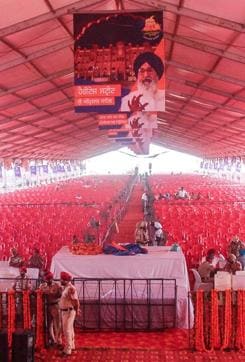 At the venue, chairs all in place. (Gurpreet Singh/HT Photo)