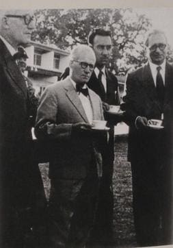 Le Corbusier, Pierre Jeanneret, MN Sharma and former chief engineer, Punjab, PL Verma, in 1956. (Photo: MN Sharma’s personal collection) Le Corbusier, Pierre Jeanneret, MN Sharma and former chief engineer, Punjab, PL Verma, in 1956. (Photo: MN Sharma’s personal collection)