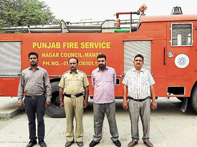 Diwali means more work in office for employees of the fire safety department.(HT Photo)