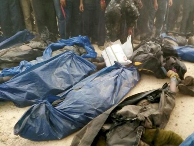 Dead bodies of 23 Maoists killed in a joint police encounter by Odisha and Andhra police at a forest in Malkangiri .(PTI File Photo) Dead bodies of 23 Maoists killed in a joint police encounter by Odisha and Andhra police at a forest in Malkangiri .(PTI File Photo)