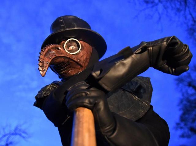 The Christian church turned Samhain into in All Saints Day or All Hallows Day around the 8th century. A member of Macnas at the Halloween parade on October 30, 2016. (REUTERS) The Christian church turned Samhain into in All Saints Day or All Hallows Day around the 8th century. A member of Macnas at the Halloween parade on October 30, 2016. (REUTERS)