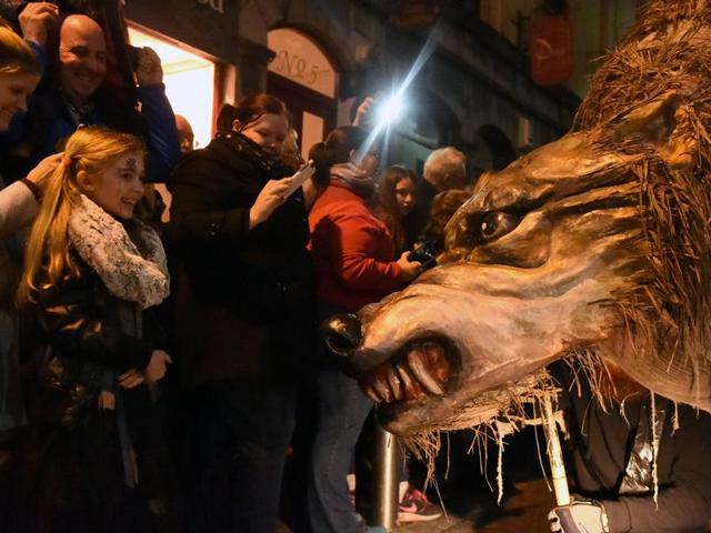 But the origin of Halloween is in the ancient Celtic tradition called Samhain, marking the end of the harvest season and the beginning of winter and is nearly 2000 years old. A member of Macnas participates during Halloween parade in Galway, Ireland. (REUTERS) But the origin of Halloween is in the ancient Celtic tradition called Samhain, marking the end of the harvest season and the beginning of winter and is nearly 2000 years old. A member of Macnas participates during Halloween parade in Galway, Ireland. (REUTERS)