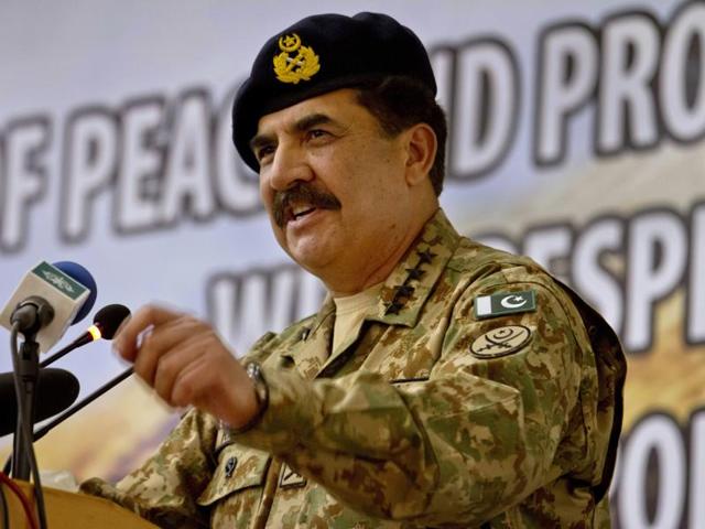 File photo of a bus going past a banner on a light pole with the picture of Pakistan Army chief Gen Raheel Sharif along a road in the Pakistani port city of Karachi. (Reuters) File photo of a bus going past a banner on a light pole with the picture of Pakistan Army chief Gen Raheel Sharif along a road in the Pakistani port city of Karachi. (Reuters)