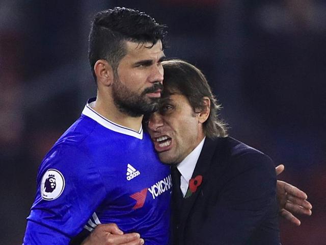 Costa celebrates scoring Chelsea’s second goals. (Reuters) Costa celebrates scoring Chelsea’s second goals. (Reuters)