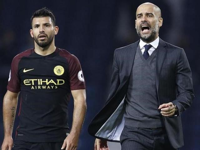 Manchester City manager Pep Guardiola gestures during the English Premier League. (AP Photo) Manchester City manager Pep Guardiola gestures during the English Premier League. (AP Photo)