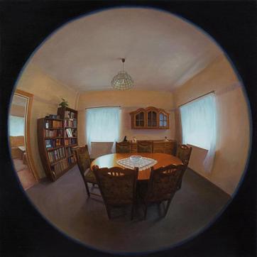 Angle VI by Abir Karmakar, 2015, oil on canvas (Photo: Aicon Gallery) Angle VI by Abir Karmakar, 2015, oil on canvas (Photo: Aicon Gallery)