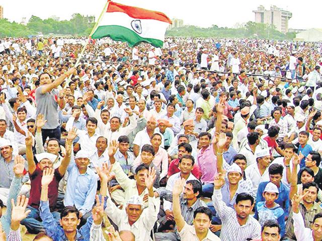 Patidars in Gujarat participate in a protest in February 2016. (HT File Photo) Patidars in Gujarat participate in a protest in February 2016. (HT File Photo)