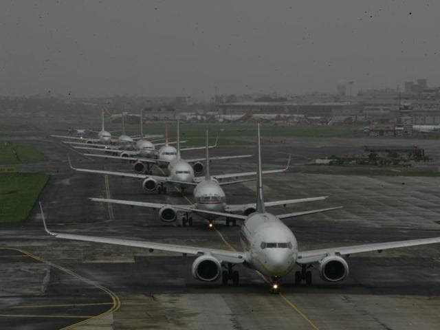 The ratio of steep domestic air tickets sold between August and September in India were the highest on flights shuttling in and out of Mumbai(HT File Photo) The ratio of steep domestic air tickets sold between August and September in India were the highest on flights shuttling in and out of Mumbai(HT File Photo)