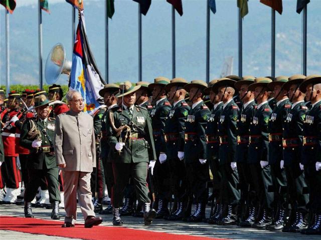 I am glad to see that political development sin Nepal are moving in positive directions said Mukherjee during a meeting with Prachanda. (AFP Photo) I am glad to see that political development sin Nepal are moving in positive directions said Mukherjee during a meeting with Prachanda. (AFP Photo)
