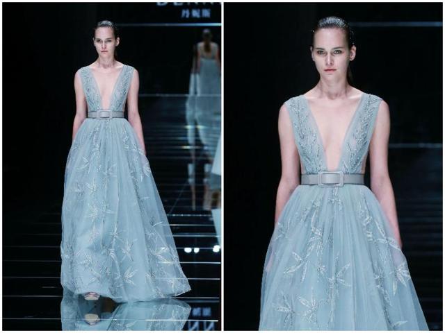 China Fashion Week is presently on in Beijing, and while much of it was stunning, the most outstanding work has been in the bridal realm. (AFP) China Fashion Week is presently on in Beijing, and while much of it was stunning, the most outstanding work has been in the bridal realm. (AFP)