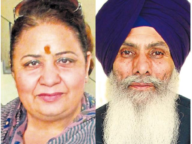 Guriqbal Kaur ‘Babli’ and Surinder Singh Bhulewal Rathan.(HT Photo)