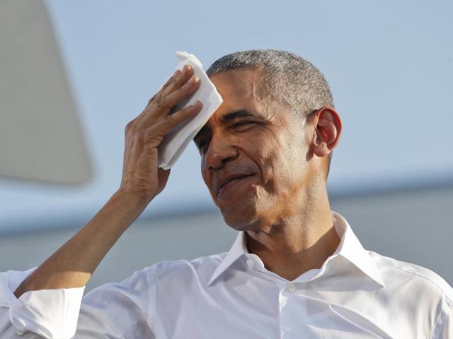 Obama echoed the views of his former secretary of state at an election rally in Raleigh, North Carolina, on Wednesday. (AP) Obama echoed the views of his former secretary of state at an election rally in Raleigh, North Carolina, on Wednesday. (AP)