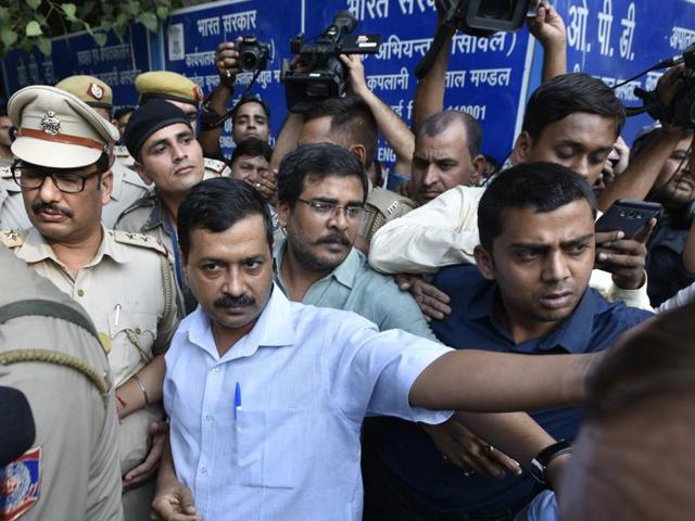 Kejriwal had claimed that he was still being held in detention after he expressed his desire to meet the family of ex-serviceman Ram Singh Grewal who allegedly committed suicide over the OROP issue. (HT PHOTO) Kejriwal had claimed that he was still being held in detention after he expressed his desire to meet the family of ex-serviceman Ram Singh Grewal who allegedly committed suicide over the OROP issue. (HT PHOTO)