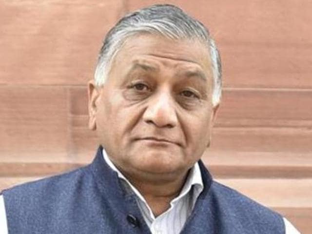 Union minister and ex-army chief VK Singh.(HT File Photo)