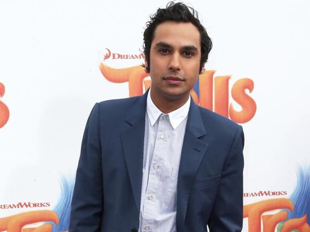 Kunal Nayyar at the movie premiere of 20th Century Fox's Trolls at Regency Village Theatre in Westwood, California.(Frederick M. Brown)