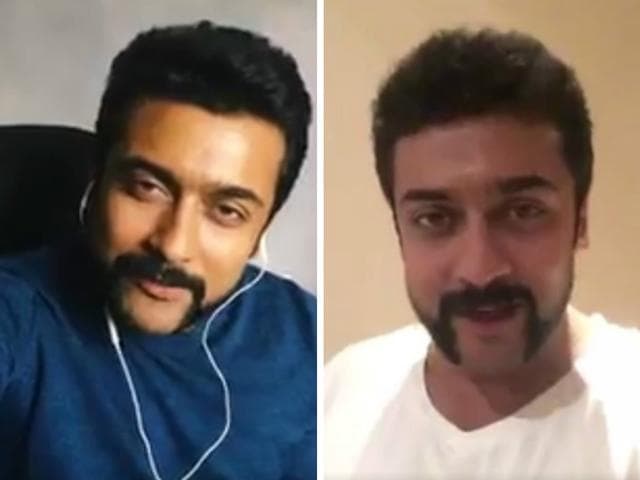 Suriya in his handlebar moustache avatar.