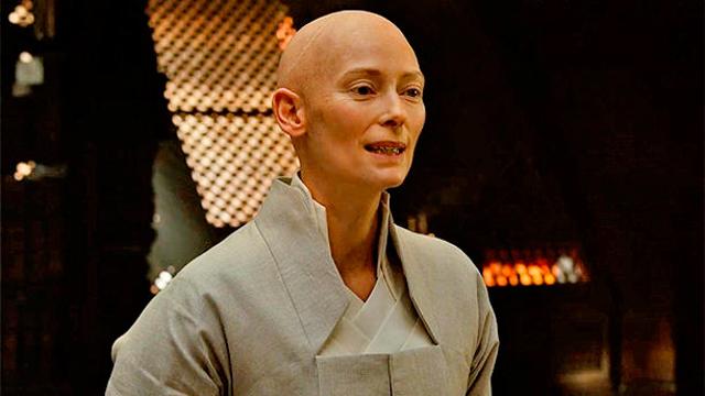 Tilda Swinton is effective as an androgynous mystic, but the ponderous dialogue holds her back. Here’s a sampler: ‘You are a man looking at the world through a keyhole. You’ve spent your life trying to widen it.’ What? Tilda Swinton is effective as an androgynous mystic, but the ponderous dialogue holds her back. Here’s a sampler: ‘You are a man looking at the world through a keyhole. You’ve spent your life trying to widen it.’ What?