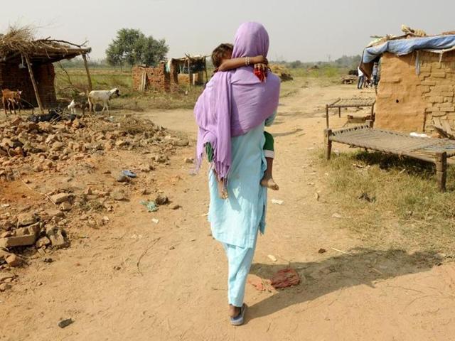 The 20-year-old woman said she hit one of her attackers with a stick and was in turn brutally beaten up. (Sunil Ghosh/HT Photo) The 20-year-old woman said she hit one of her attackers with a stick and was in turn brutally beaten up. (Sunil Ghosh/HT Photo)