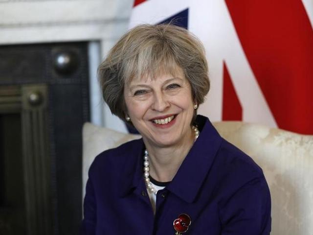 Britain's Prime Minister Theresa May smiles during a bilateral meeting with Colombia's President Juan Manuel Santos at 10 Downing Street in London. (Reuters) Britain's Prime Minister Theresa May smiles during a bilateral meeting with Colombia's President Juan Manuel Santos at 10 Downing Street in London. (Reuters)