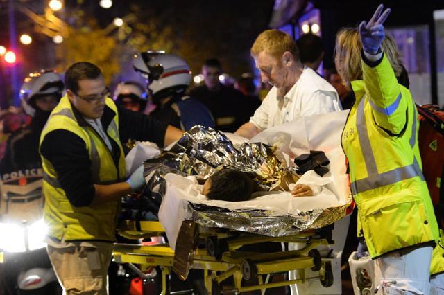 Rescuers evacuating an injured person near the Bataclan concert hall, one of the scenes of the series of terror attacks in which 130 people were killed and another 413 injured in Paris. (AFP file) Rescuers evacuating an injured person near the Bataclan concert hall, one of the scenes of the series of terror attacks in which 130 people were killed and another 413 injured in Paris. (AFP file)
