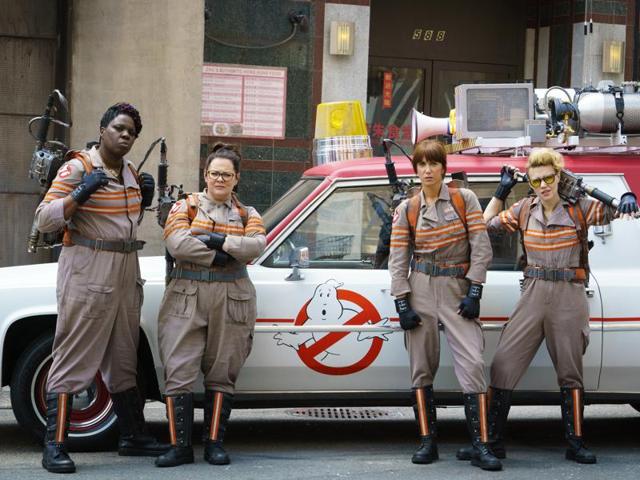 In this image released by Sony Pictures, from left, Leslie Jones, Melissa McCarthy, Kristen Wiig and Kate McKinnon from the film, Ghostbusters. (AP) In this image released by Sony Pictures, from left, Leslie Jones, Melissa McCarthy, Kristen Wiig and Kate McKinnon from the film, Ghostbusters. (AP)