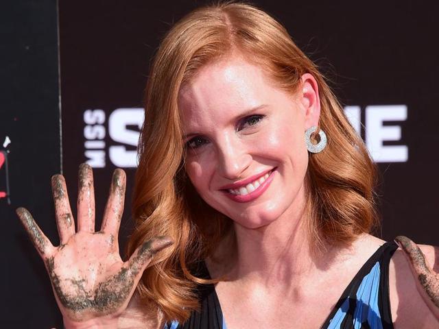 The award winning actress wore a natural palette of make-up opting for a nude lip and just a little mascara and eye liner. (AFP) The award winning actress wore a natural palette of make-up opting for a nude lip and just a little mascara and eye liner. (AFP)