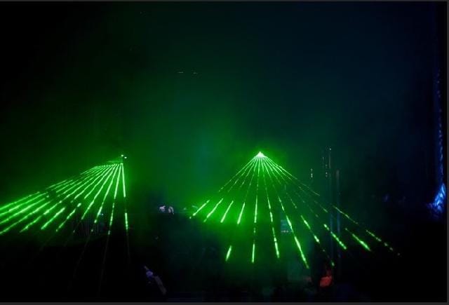 Laser lights at the club’s opening night (Photo courtesy: Playboy Club) Laser lights at the club’s opening night (Photo courtesy: Playboy Club)