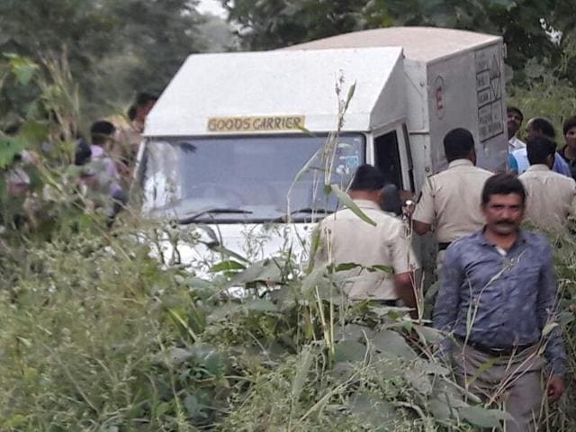 Police searching the spot where the RDX was discovered last month. (HT File Photo) Police searching the spot where the RDX was discovered last month. (HT File Photo)