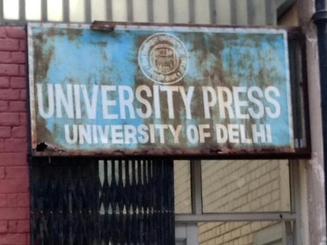 The office of Delhi University Press in North Campus, New Delhi. (Manoj Sharma/HT Photo)