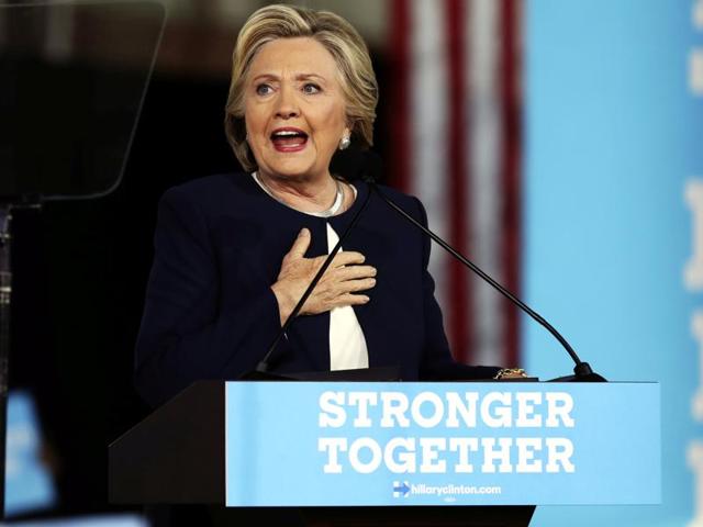 US Democratic presidential nominee Hillary Clinton speaks during a campaign rally in Detroit, Michigan.(Reuters File Photo) US Democratic presidential nominee Hillary Clinton speaks during a campaign rally in Detroit, Michigan.(Reuters File Photo)