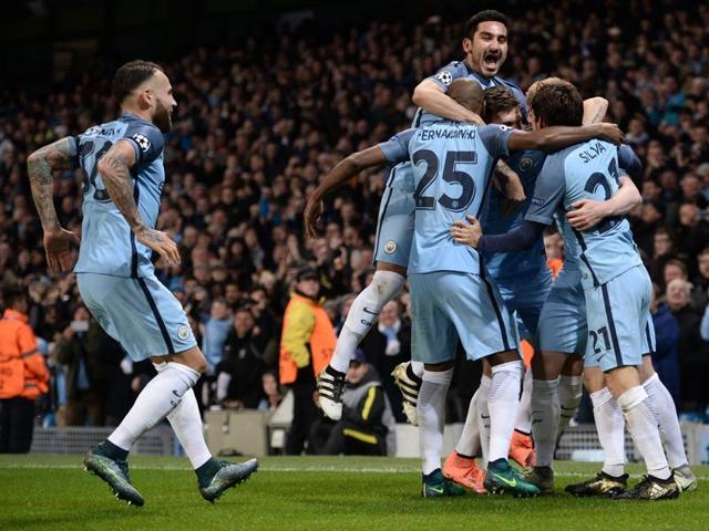 Manchester City lead the Premier League table on goal difference and have a good chance to extend their lead.(AFP)