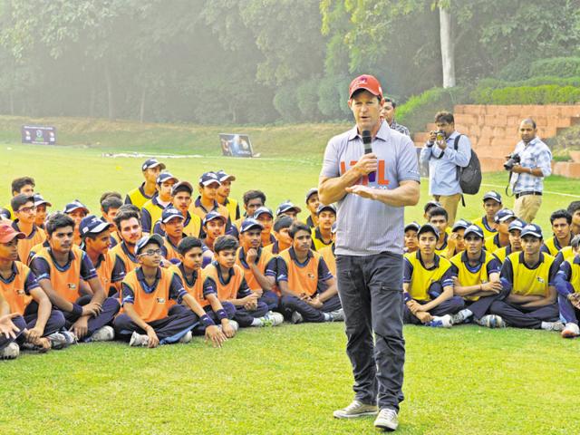 As many as 200 cricketers from different districts of Haryana, including Rohtak, Ambala and Hissar showed off their skills at the event. (Parveen Kumar/HT) As many as 200 cricketers from different districts of Haryana, including Rohtak, Ambala and Hissar showed off their skills at the event. (Parveen Kumar/HT)