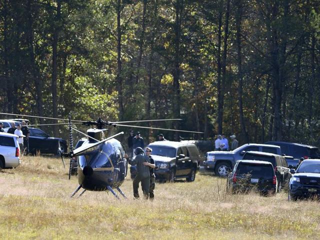 The Greenville County sheriff's office assists Spartanburg County investigators on Friday, as they work on the Wofford Road property in Woodruff, SC. (AP) The Greenville County sheriff's office assists Spartanburg County investigators on Friday, as they work on the Wofford Road property in Woodruff, SC. (AP)