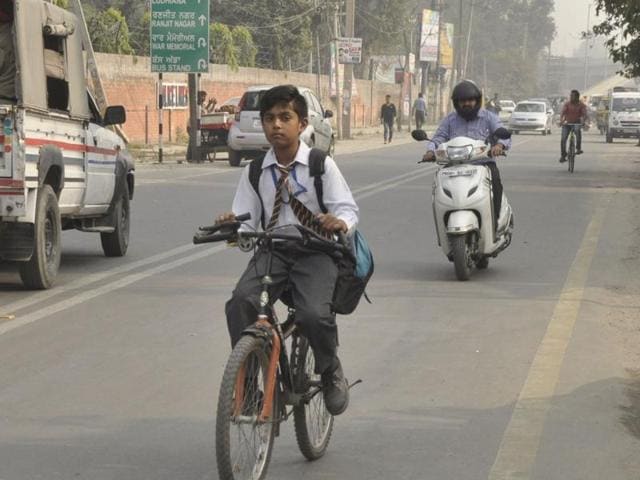 It will be impossible to have cycle tracks in coming years: MCJ official (Sikander Singh Chopra/HT Photo) It will be impossible to have cycle tracks in coming years: MCJ official (Sikander Singh Chopra/HT Photo)