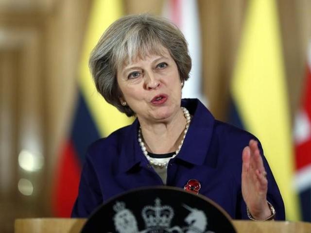 Britain's Prime Minister Theresa May speaks to journalists at 10 Downing Street in London. (Reuters File Photo)