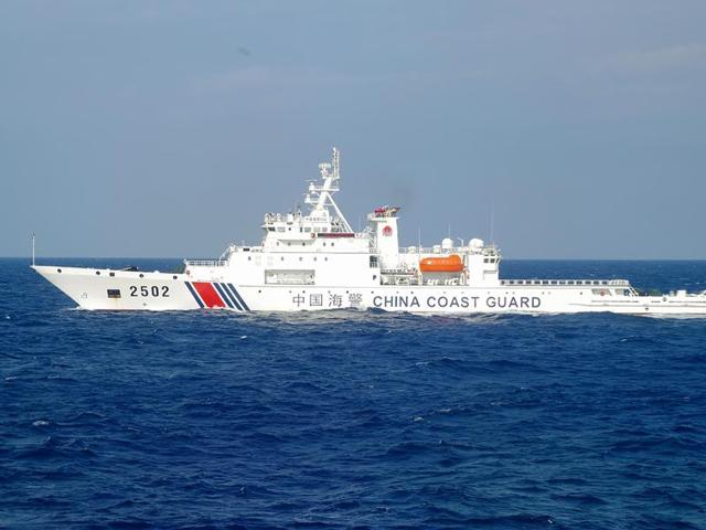 China's Haijing 2502 patrol boat sails into waters near the disputed Senkaku islands, in the East China Sea on Sunday. (AFP) China's Haijing 2502 patrol boat sails into waters near the disputed Senkaku islands, in the East China Sea on Sunday. (AFP)