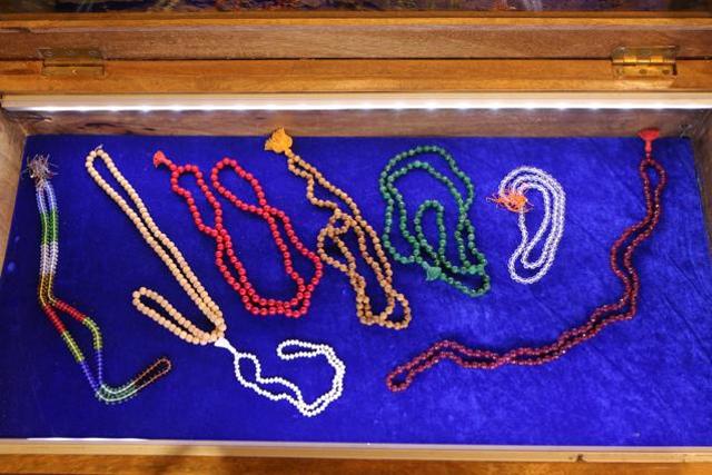 A wide collection of prayer beads is on display at the museum. (Manoj Verma/HT Photo)