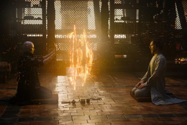 Tilda Swinton and Benedict Cumberbatch in a still from Doctor Strange. (Marvel) Tilda Swinton and Benedict Cumberbatch in a still from Doctor Strange. (Marvel)
