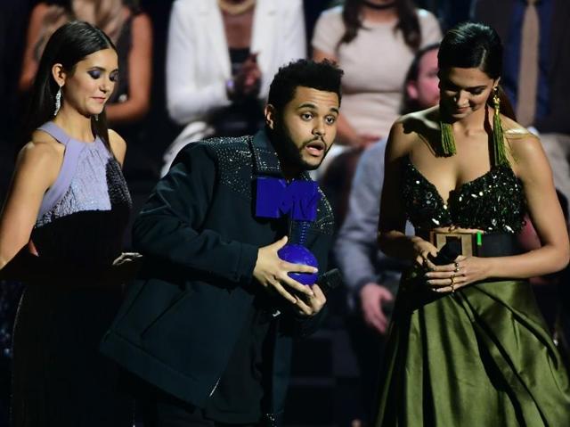 She gave the Best Video Award to The Weeknd for his track Starboy. (AFP) She gave the Best Video Award to The Weeknd for his track Starboy. (AFP)