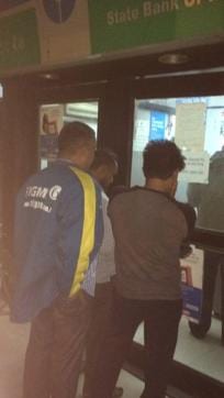 SBI ATM near Connaught Place in New Delhi had a long queue as well. (HT Photo) SBI ATM near Connaught Place in New Delhi had a long queue as well. (HT Photo)