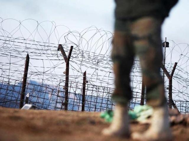 The Pakistani army has been relentlessly shelling army posts and border villages along the Line of Control in Jammu and Kashmir for more than a month now. A villager show remains of mortar shells in Mankot, Poonch district, Jammu.(PTI)