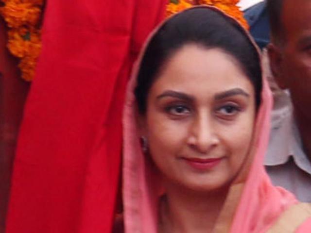 Union minister Harsimrat Kaur Badal in Bathinda on Tuesday.(Sanjeev Kumar/HT Photo)
