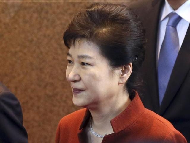 South Korean President Park Geun-hye arrives to meets with National Assembly speaker Chung Sye-kyun at the National Assembly in Seoul, South Korea. (AP Photo) South Korean President Park Geun-hye arrives to meets with National Assembly speaker Chung Sye-kyun at the National Assembly in Seoul, South Korea. (AP Photo)